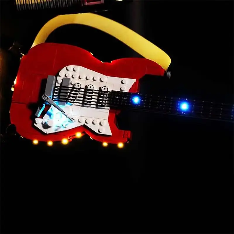 Фото Продвинутый набор светодиодной подсветки для Lego 21329 Fender Stratocaster (только светодиодная подсветка, без модели из блоков) Высокая производительность №1