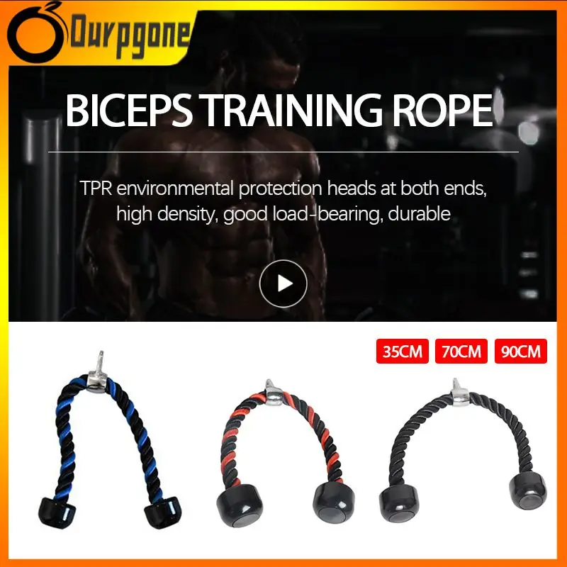 

90/70/35cm Tricep Rope Abdominal Crunches Cable Pull Down Laterals Biceps Muscle Training Fitness Body Building Gym Pull Rope