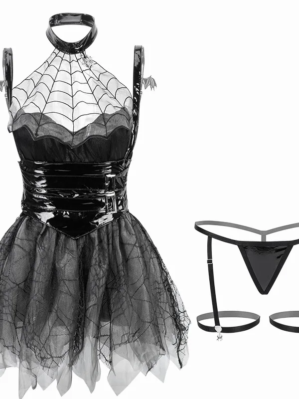Хэллоуин нижнее белье сексуальная сетка прозрачная пряжа косплей Паук демон
