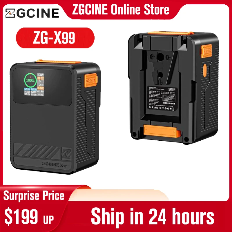Аккумулятор ZGCINE X99 V-Mount литиевый аккумулятор с V-образным замком Дополнительный