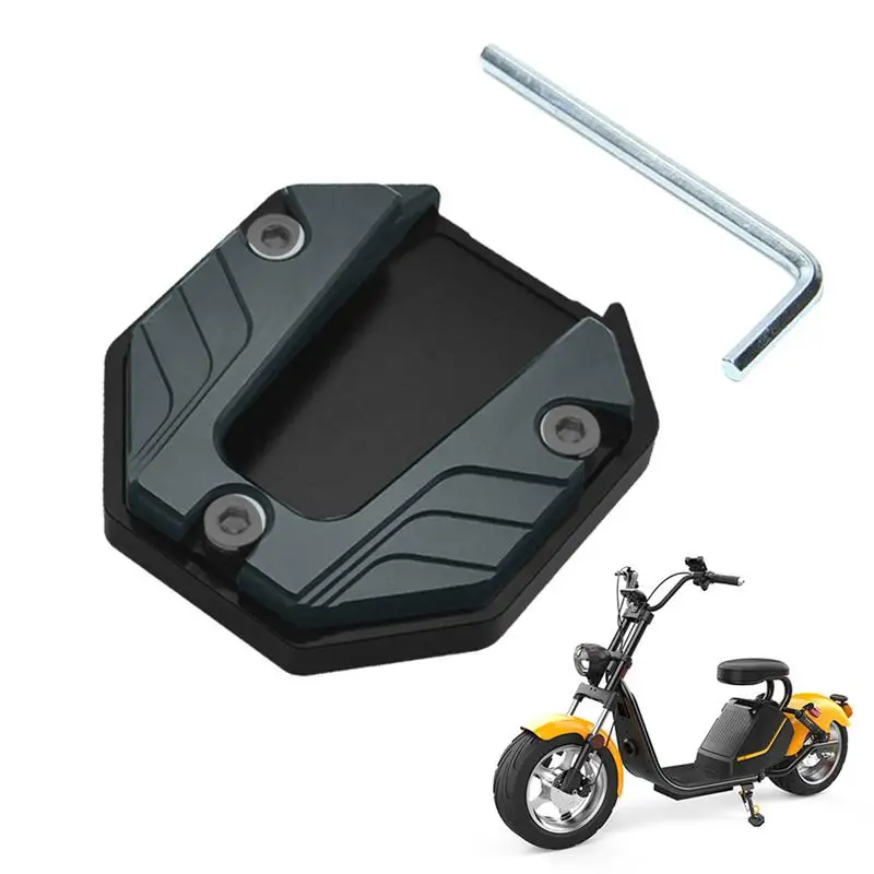 

Anti-Slip Universal Motorcycle Side Stand Base Aluminum Alloy Enlarged Foot Stand Corrosion-Resistant Modified Seat Accessory