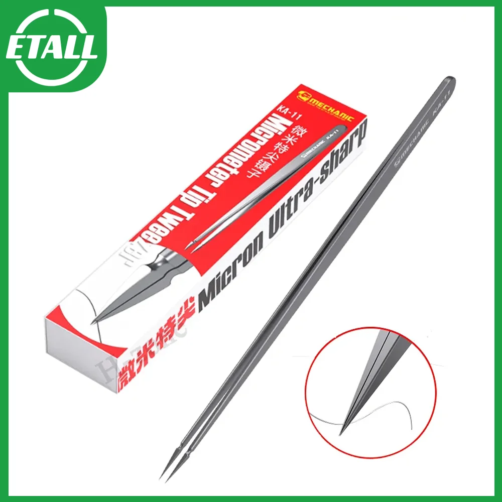 

Механический, оригинальный, заостренный, ручной микрометрический пинцет, Немагнитный, антиадсорбирующий, точный электронный инструмент для обслуживания