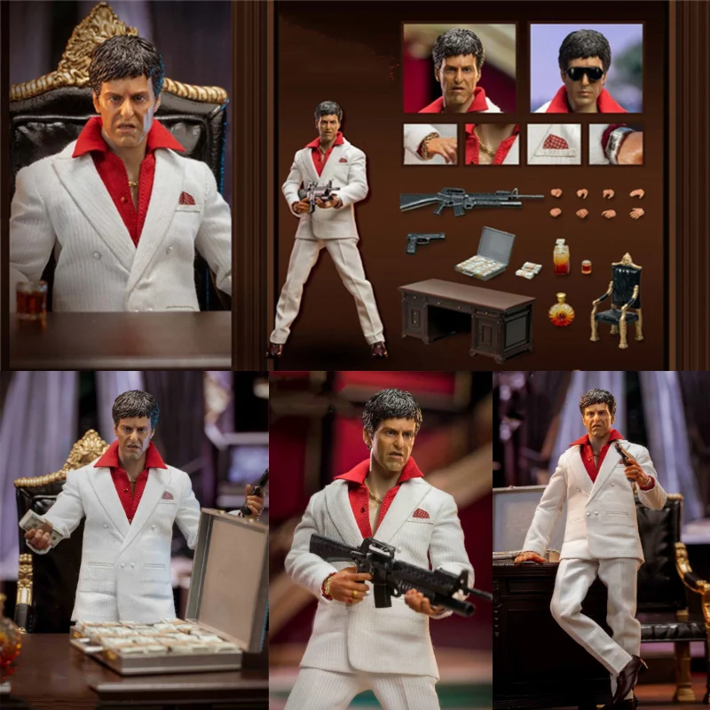 

Оригинальные игрушки акулы 002 1/12, Scarface, Тони Монтана, Аль пацино, Боевая Молодежная фигурка с горячей кровью, 6-дюймовая модель, подарок