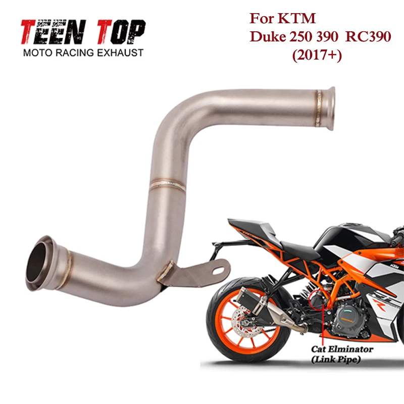 

For KTM Duke 250 390 RC390 2017 2018 2019 2020 2021 2022 Years Decat Pipe Motorcycle Exhaust Slip on 51MM Muffler Middle Pipe