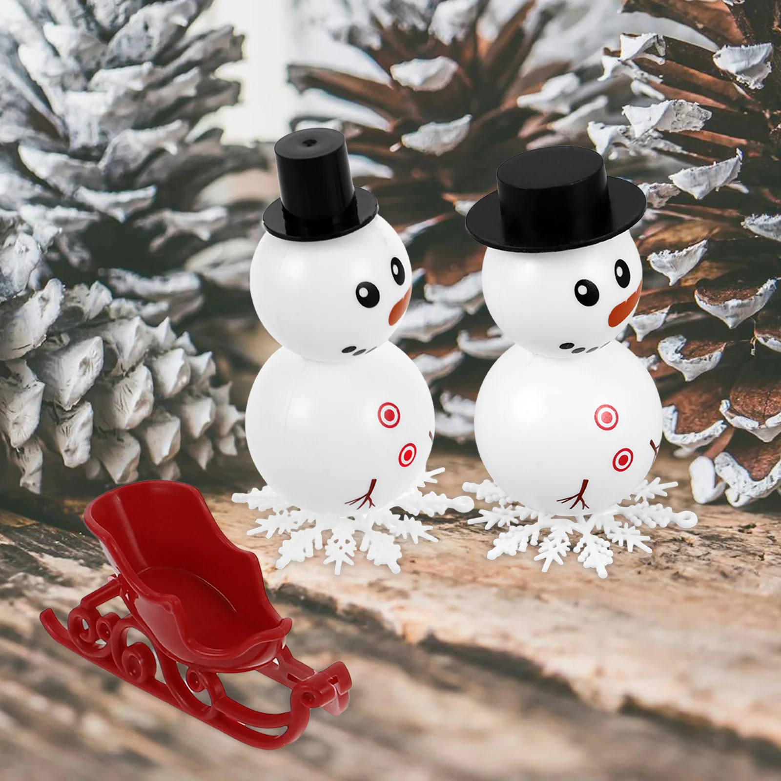 Рождественские игрушки реквизит в виде снеговика набор для украшения аксессуары