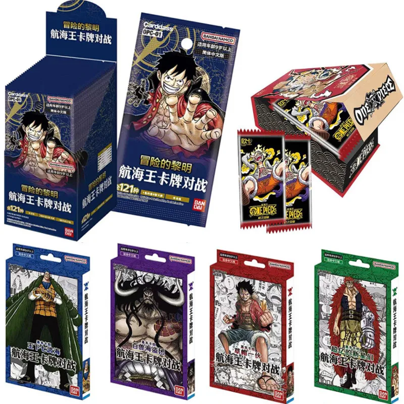 

Bandai Original One Piece Collection Cards Box Booster Pack Luffy Zoro Nami Chopper TCG Series Anime Role Game Playing Game Card