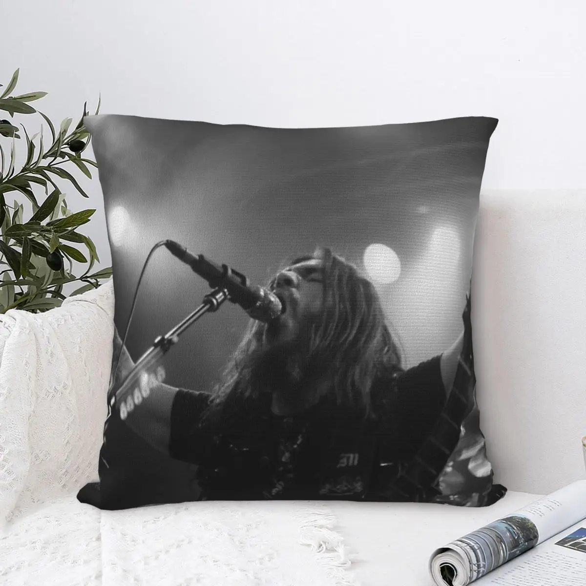 Машинная голова-Робб Флинн подушка черная наволочка для спальни детская белая