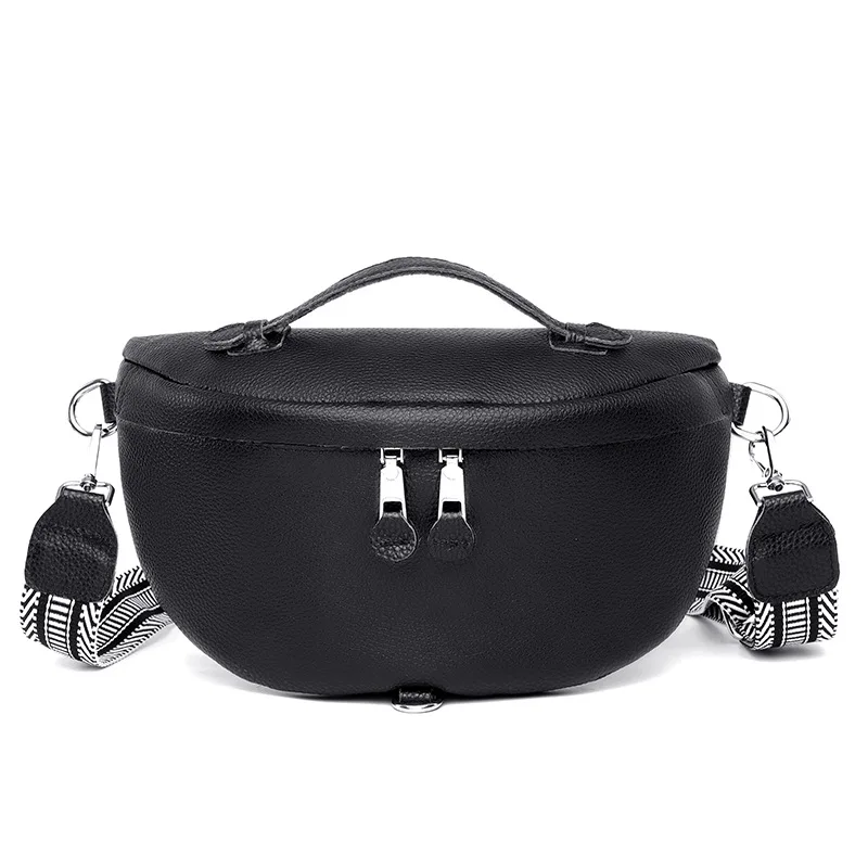 

Fashion Trend Luxury Designer Handbags Women'S Genuine Leather Chest Casual Vintage Shoulder Bags For Women Waist Messenger Bag