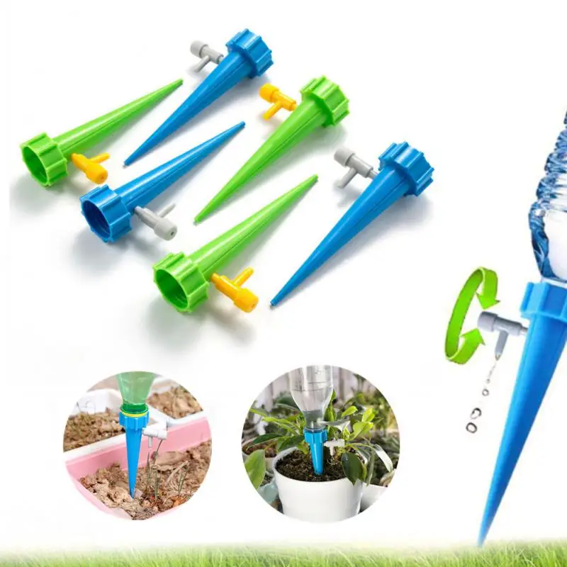 

12/6pcs Auto Drip Irrigation Watering System Dripper Spike Kits Garden Household Plant Flower Automatic Waterer Tools