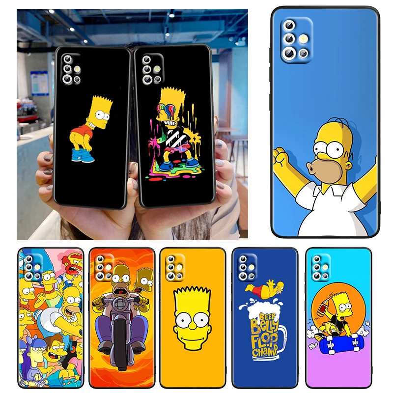 

Disney Cute Anime Simpsons Case For Samsung A73 A72 A71 A53 A52 A51 A42 A33 A32 A23 A22 A21S A13 A12 A03 A02 S A31 Black Phone