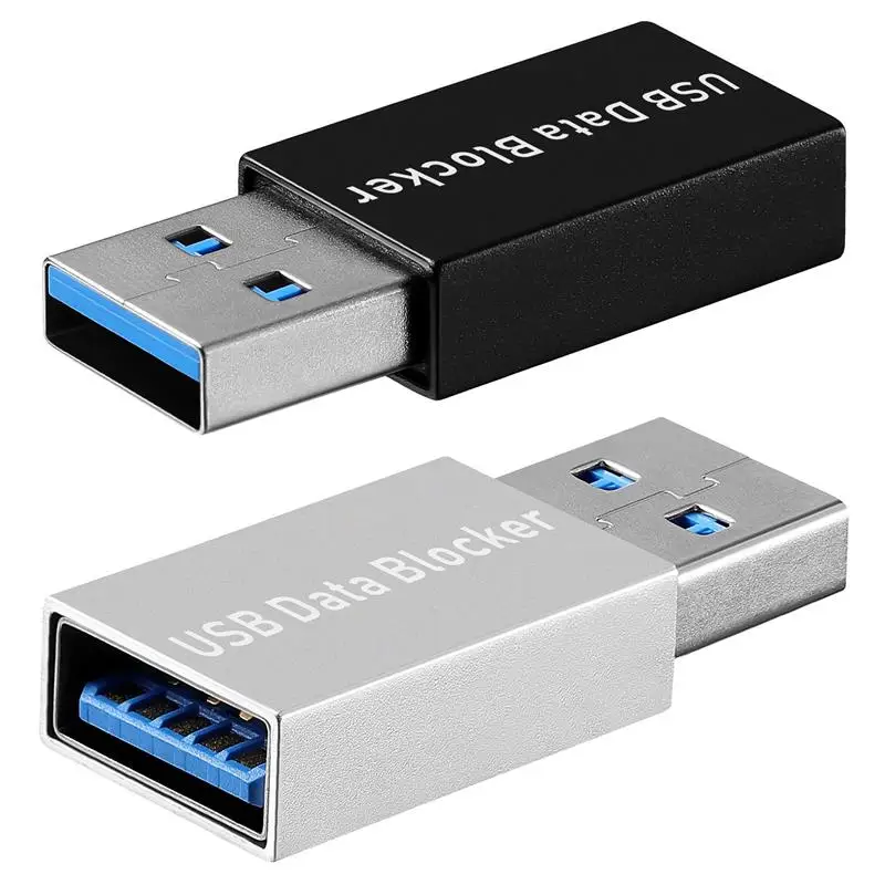 

2pcs USB Anti-hacking Blockers Data Sync Blockers USB Connectors Against Juice Jacking Adapters for Blocking Data Sync