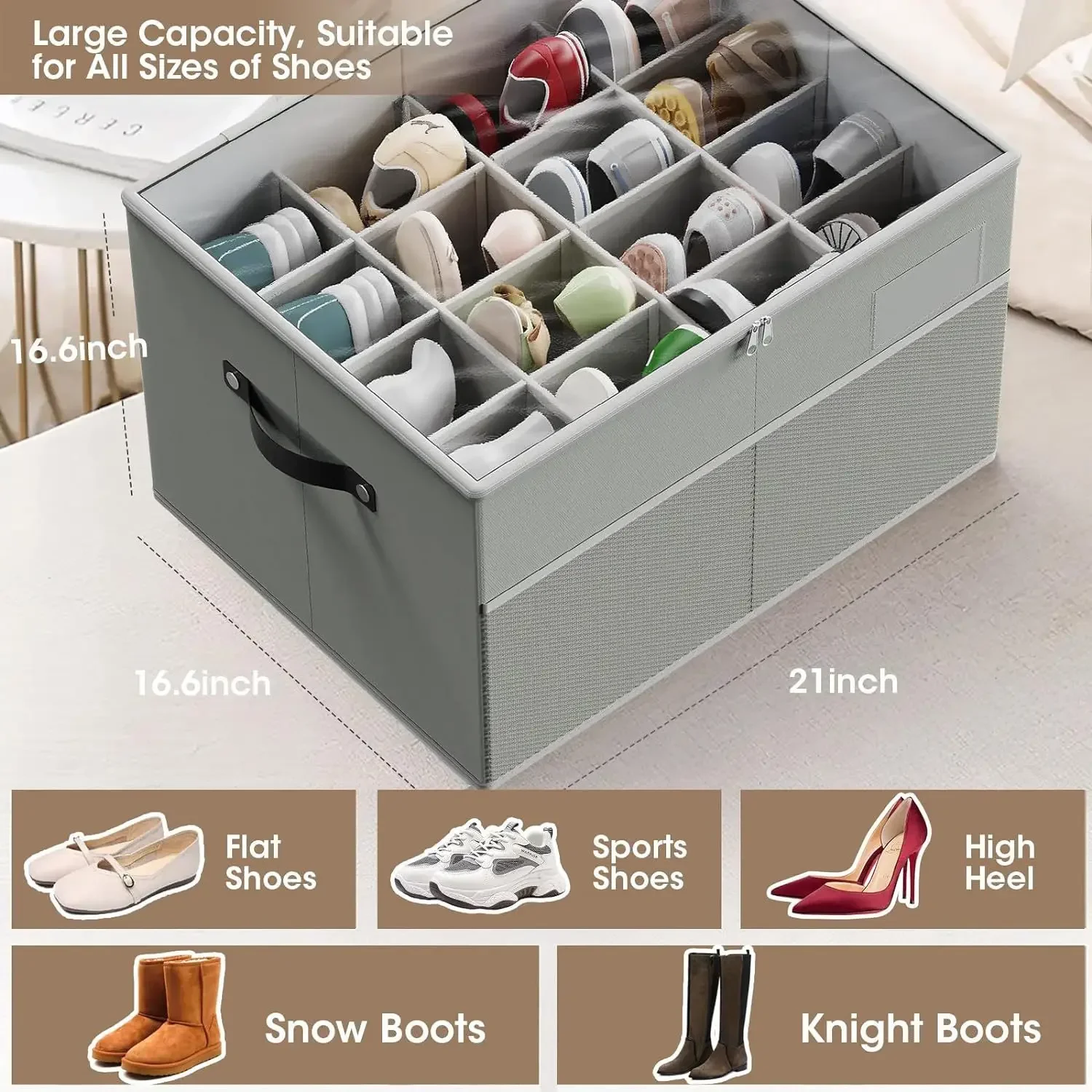 Прозрачная коробка с надписью прозрачная органайзер для сапато выпадом зипер