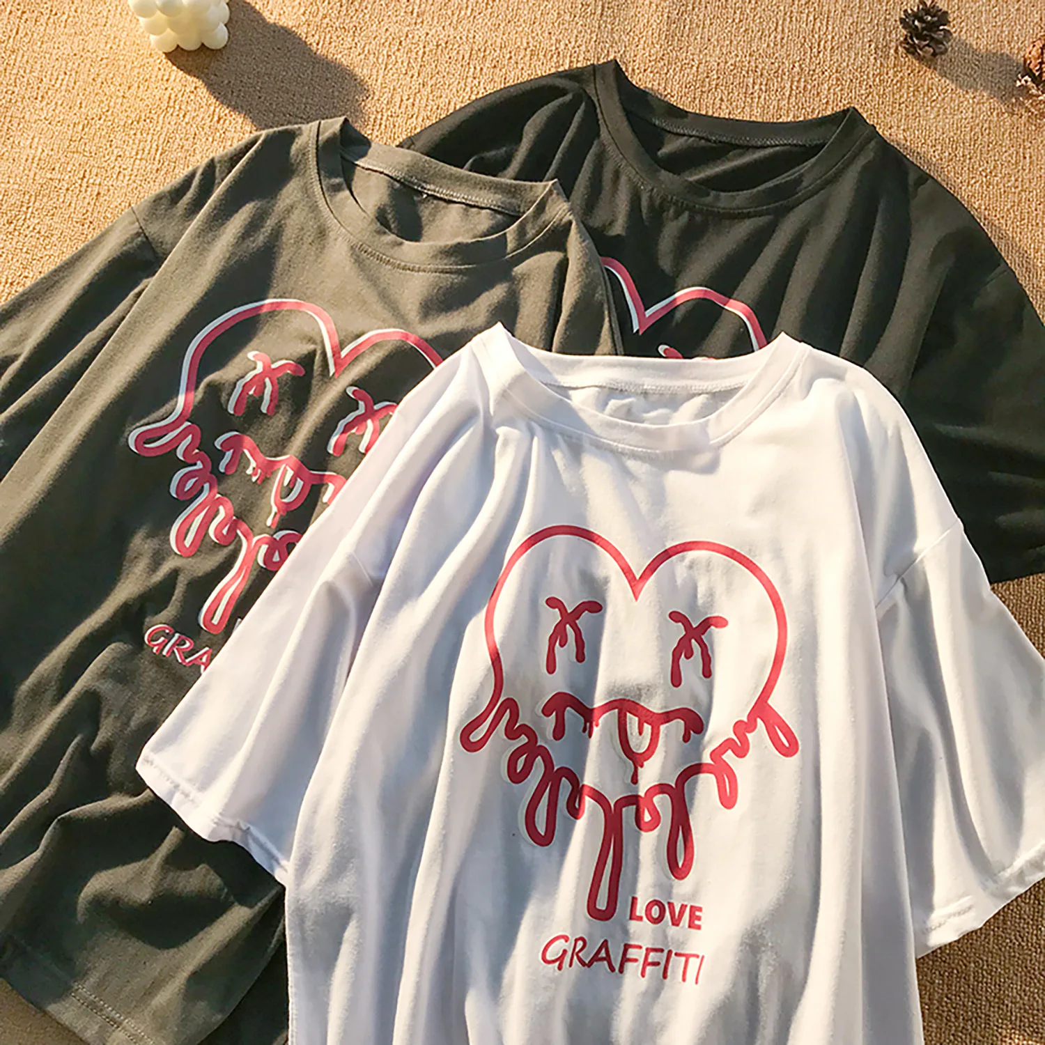 

Women T-shirts Cartoon Print Anime Gothic Streetwear Short Sleeve Tees Punk Oversized T-shirt Vintage Female Tops Tee