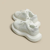 womens shoes 2022 spring new ugly cute thick soled big toe shoes dad shoes mesh niche design small white sneakers