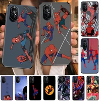 2022 spiderman no way home clear phone case for huawei honor 20 10 9 8a 7 5t x pro lite 5g black etui coque hoesjes comic fash
