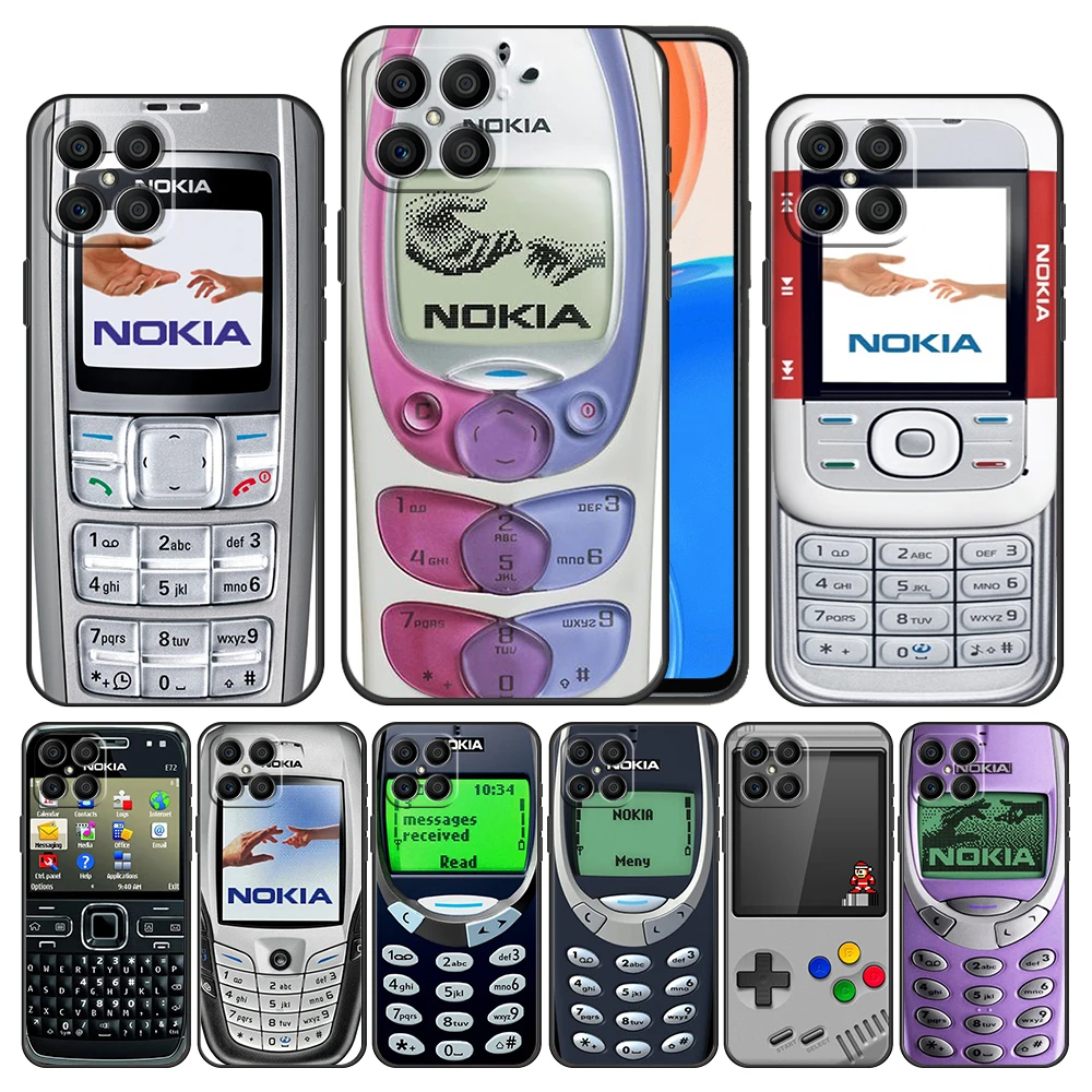 

Retro Old Nokia Case Cover for Honor X8 Play6t X9 X7 8X 9X Play 9A 20 30 50 60 Magic4 Pro 20i 30i Armor TPU Silicone Thin Soft