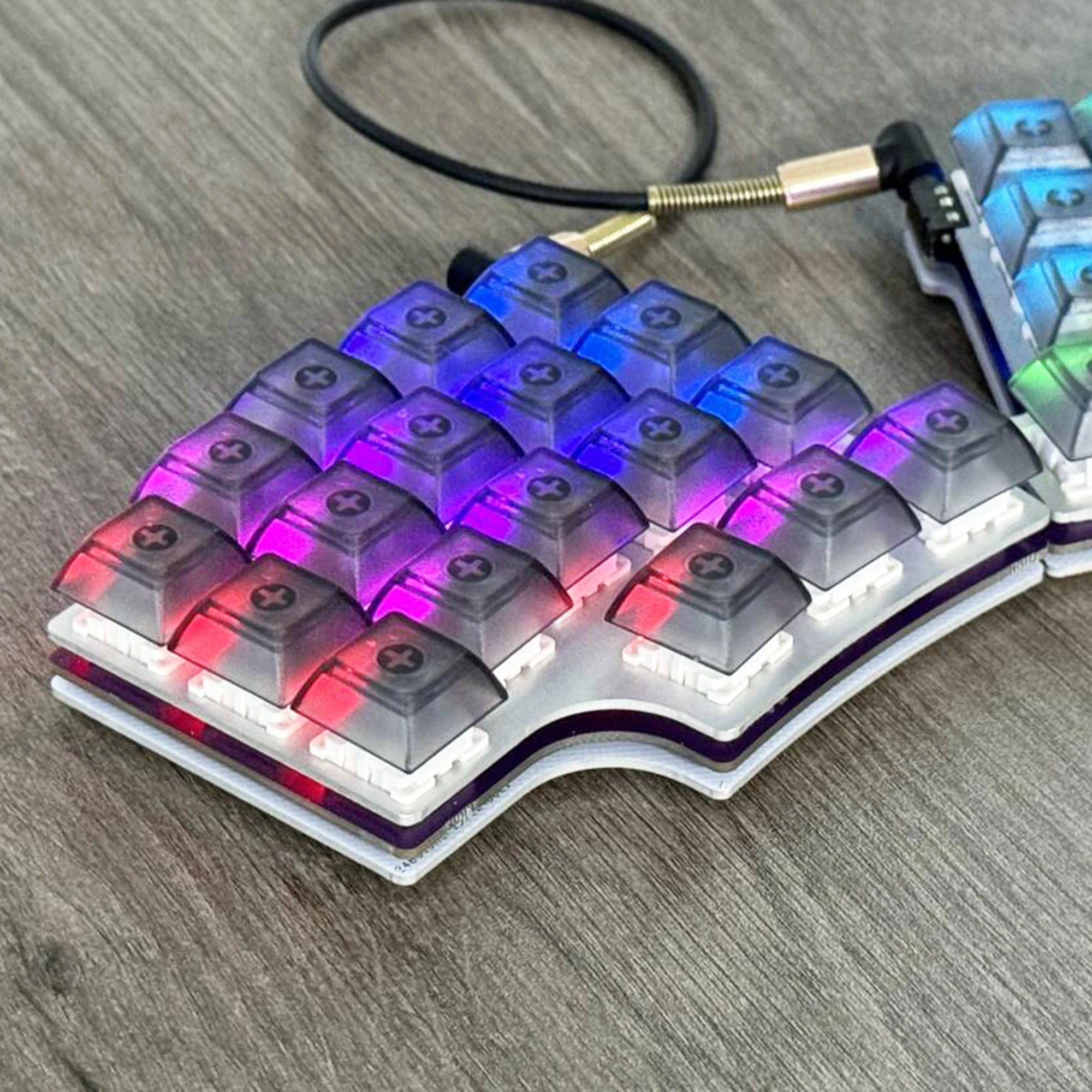 YMDK DSA Profile набор прозрачных колпачков для клавиш пустые черные прозрачные