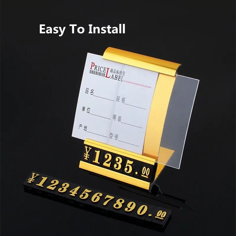 5 комплектов L-образный кубический бирка с номером распродажа ярлык фоторамка