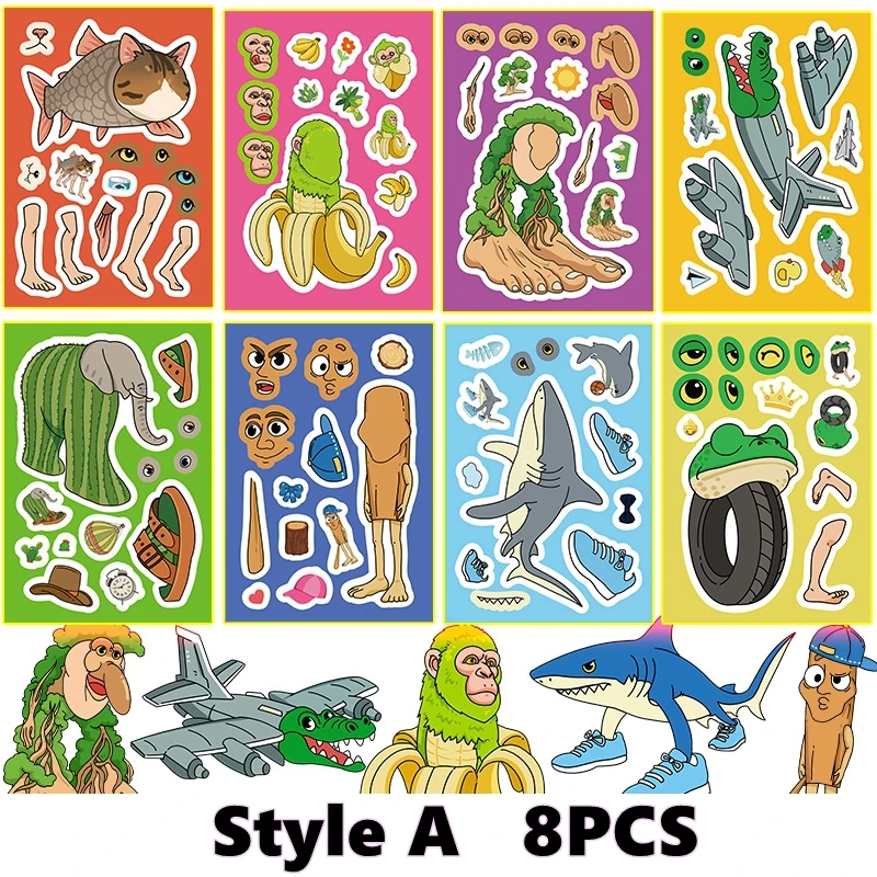 

Итальянские абстрактные наклейки Brainrot AI Meme 8 шт.