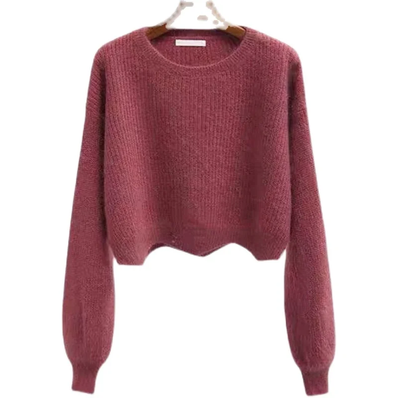 Женский вязаный свитер с длинными рукавами тонкие пуловеры элегантные женские