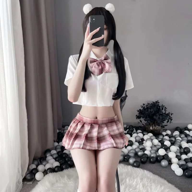 Сексуальное женское белье милое плиссированное мини-платье JK униформа искушение