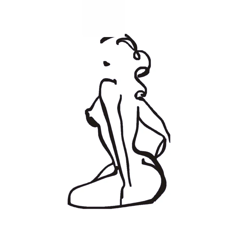 Car Sticker Girl Goddess Mattis Picasso Anime Accessories Decoration PVC Stickers Waterproof Black/white 14cm*8cm |