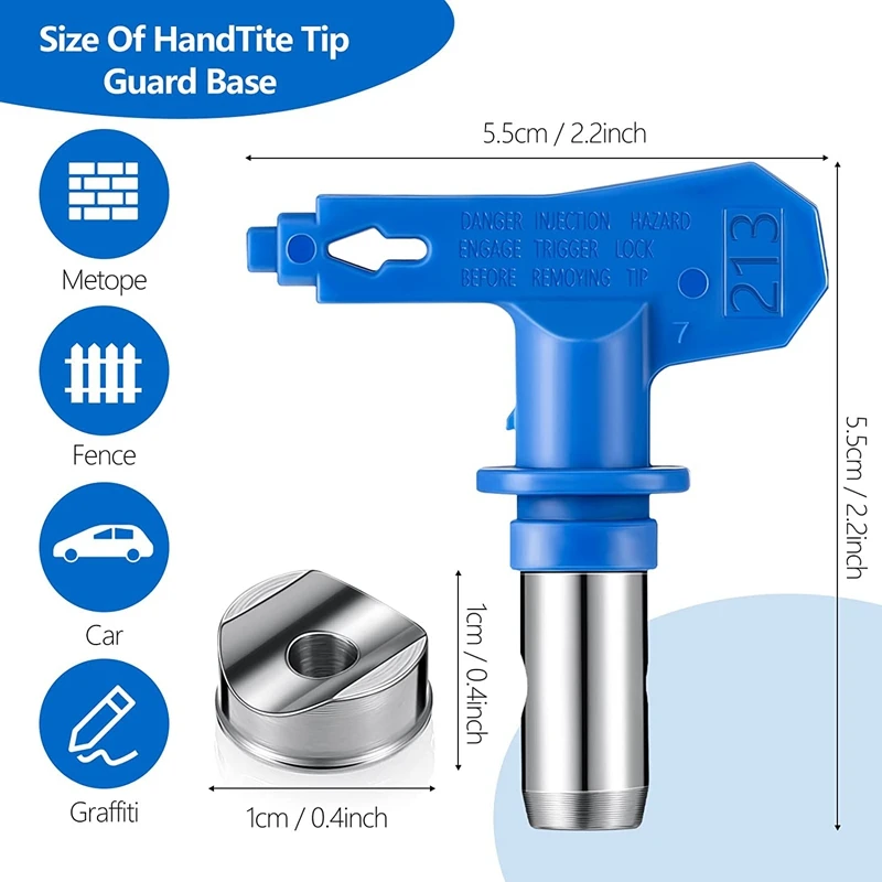 

Big Deal Reversible Spray Tip Nozzles Paint Spray Tips Airless Sprayer Nozzles Sprayer Parts(5 Pcs, 213, 315, 417, 519, 621)