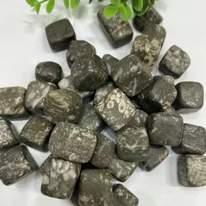 14-28mm 500g Natural Reiki Series Screw Thread Stone Square Gravel Block Crystal Carving For Home Decoration