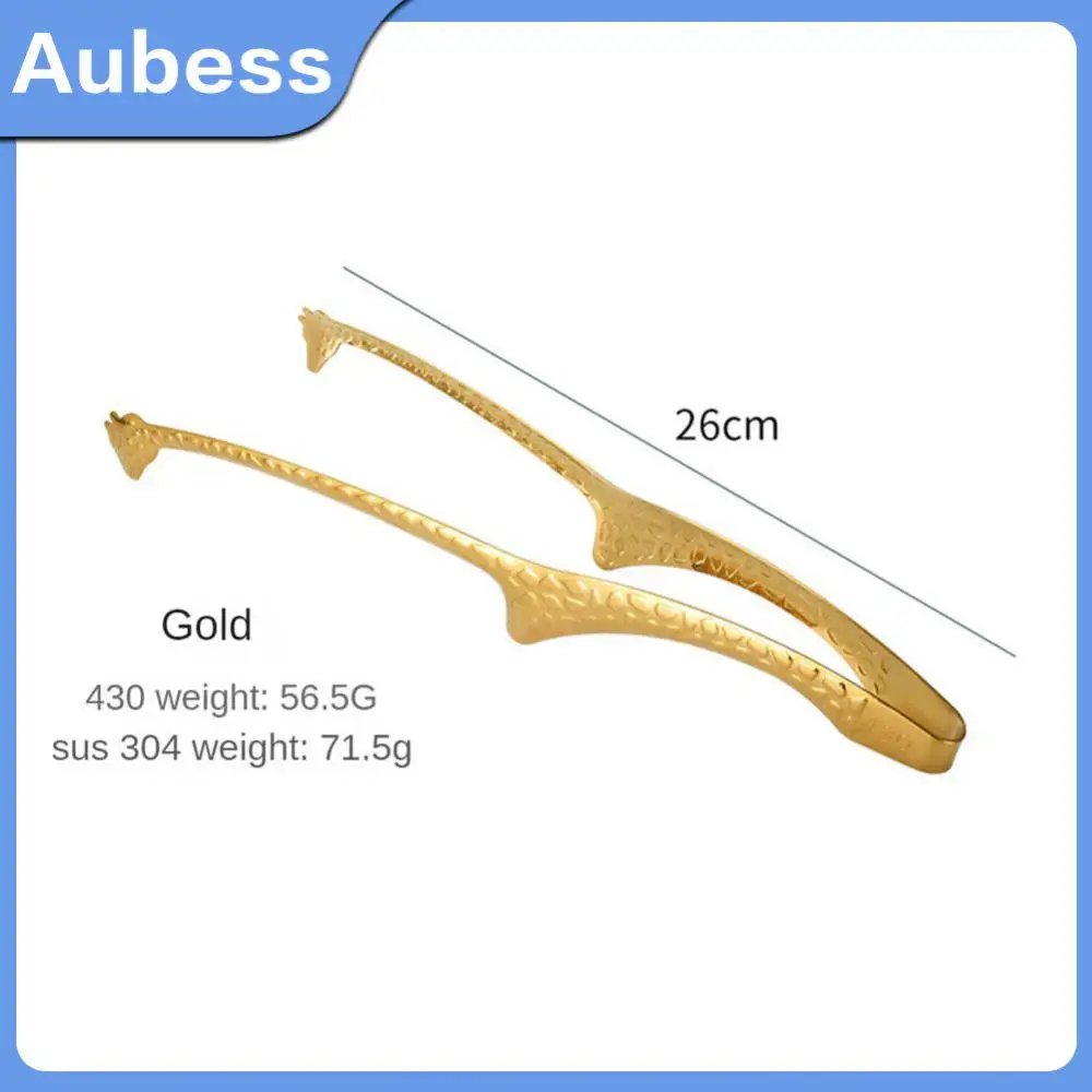 

Silver Long Barbecue Pliers Steak Fried Clip Heat-resisting Barbecue Clip Easy To Pick Up Food Durable And Durable Steak Clip