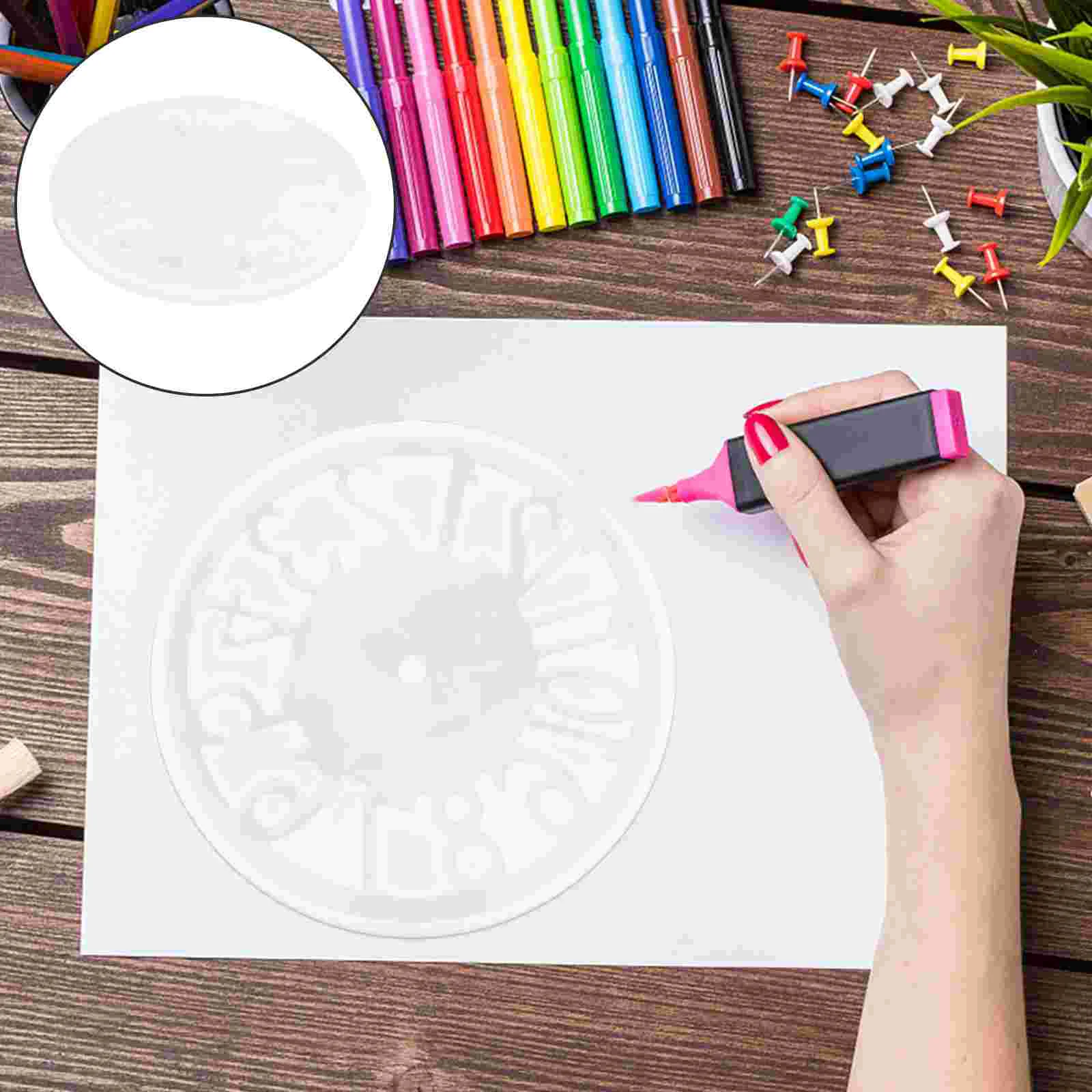 

1pc Silicone Clock Mould DIY Wall Clock Casting Mould Home Wall Ornament