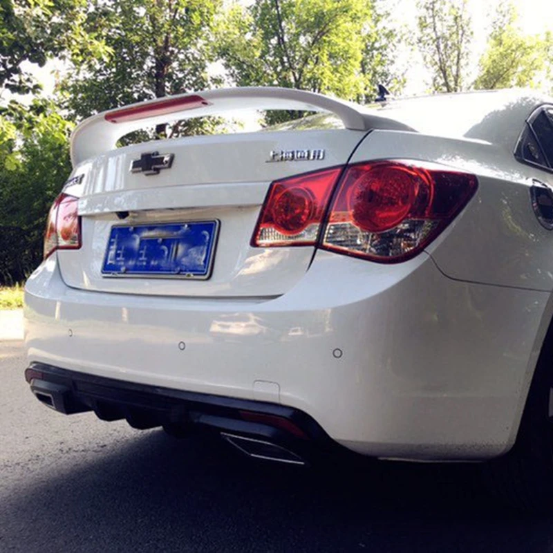 Фото Спойлер для Chevrolet Cruze 2009-2014 Cruze Lip Spoiler Высокое качество ABS Материал заднего крыла автомобиля Праймер Цвет Задний спойлер №2