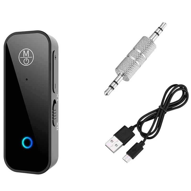

Bluetooth 5.1 Adapter 3.5 Mm Jack Auxiliary Receiver, 2 In 1 Wireless Transmitter And Receiver,For TV, PC, Car Audio