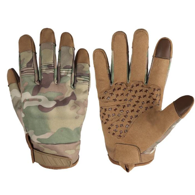 

Tactical Full Finger Gloves Outdoor Mountaineering Protection Motorcycle Riding Gloves Touch Screen Non-Slip Gloves