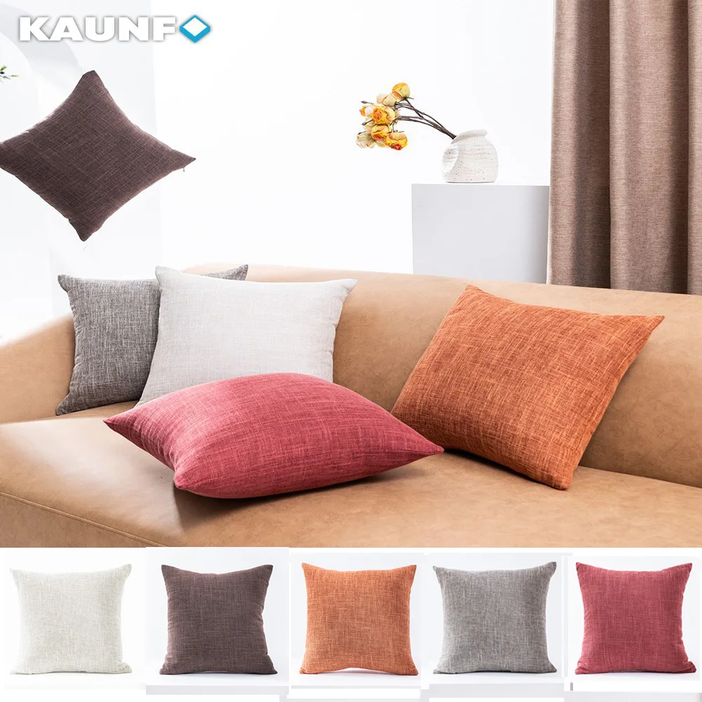 

KAUNFO чехол для подушки из полиэстера наволочки для домашнего декора, простые полосатые наволочки для дивана, кровати, гостиной, домашний дек...