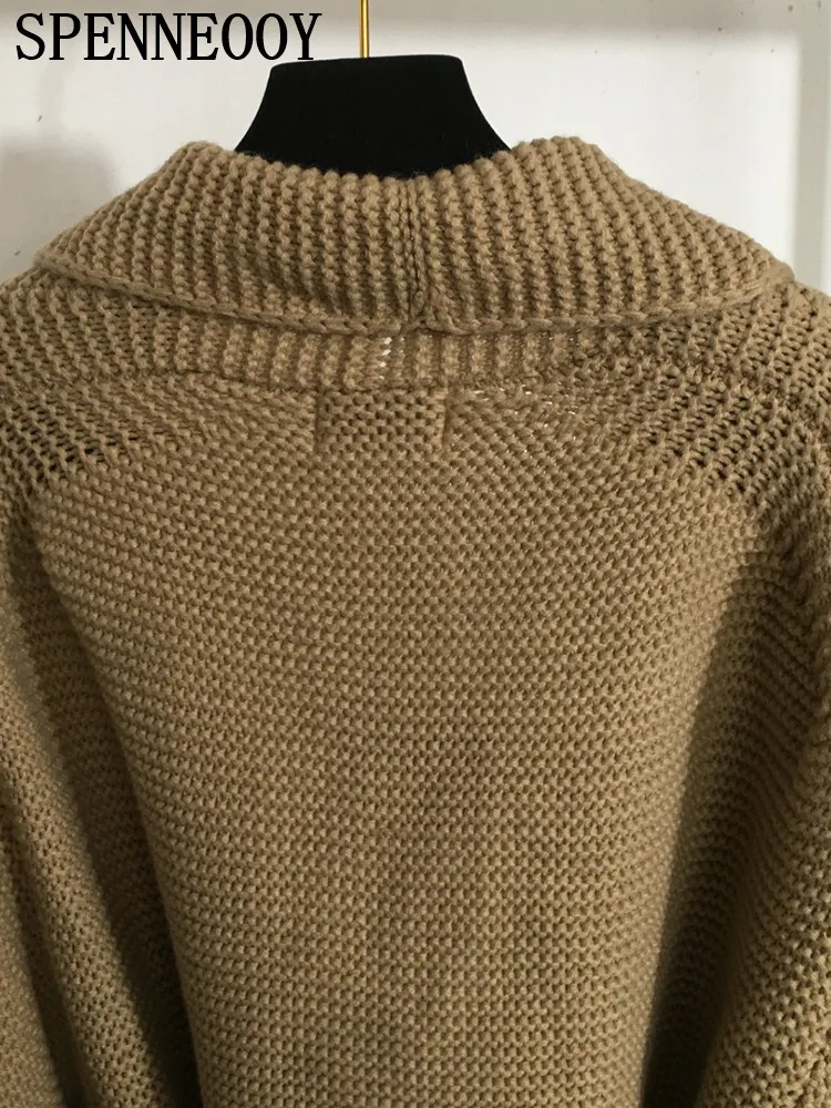 Женский свободный кардиган SPENNEOOY подиумный Повседневный Кардиган