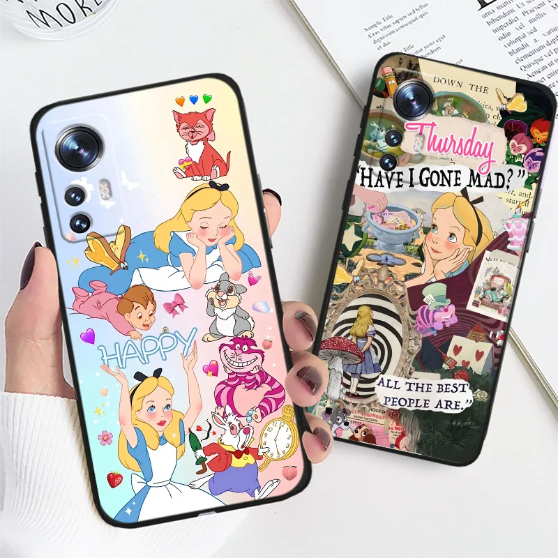 Красивый черный чехол для телефона Алиса в стране чудес Xiaomi Mi 11 12 13 14 Pro Lite X T