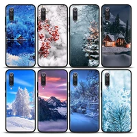 covers landscape winter light snow phone case for xiaomi mi 9 9t pro se mi 10t 10s mia2 lite cc9 note 10 pro 5g soft silicone
