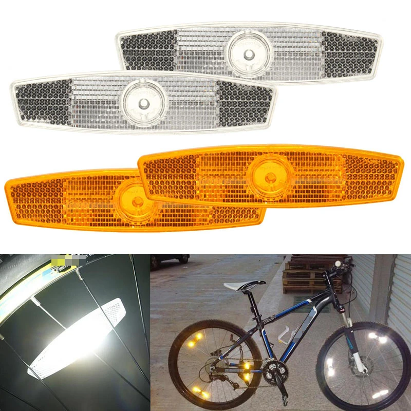 

Bike Wheel Reflector Safety Spoke Reflective Mount Vintage Clip Warning