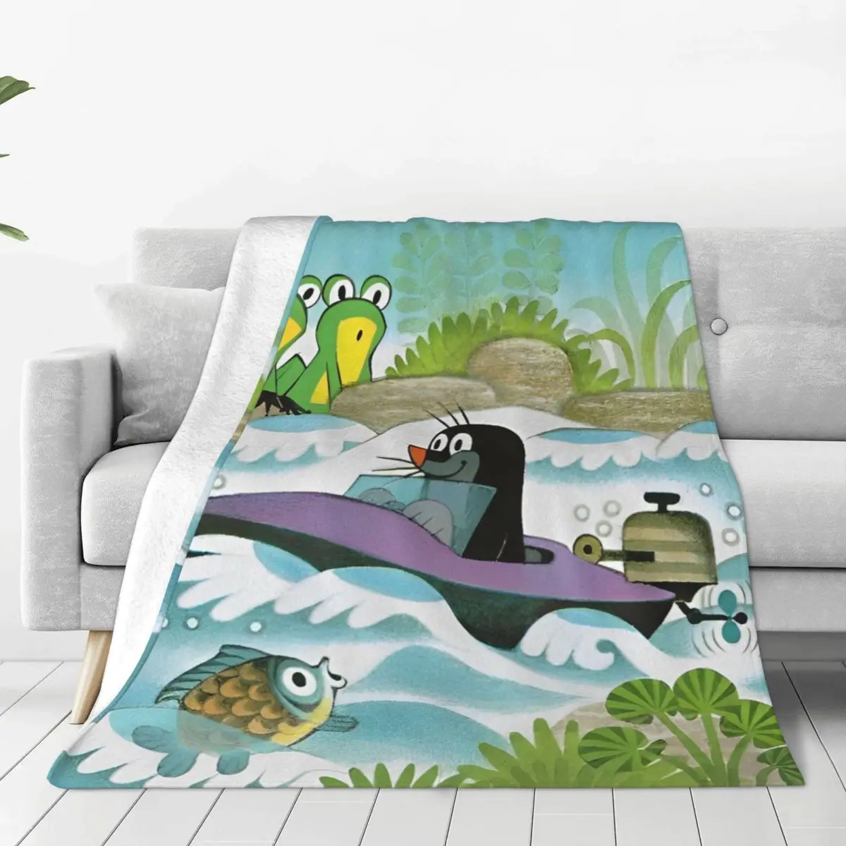 Мультяшные фланелевые одеяла с изображением маленькой кроты аниме Потрясающие