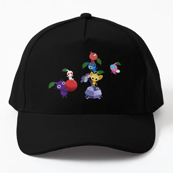 

Pikmin Collage Of Characters Baseball Cap Hat Casual Czapka Boys Hip Hop Printed Casquette Solid Color Fish Spring Bonnet