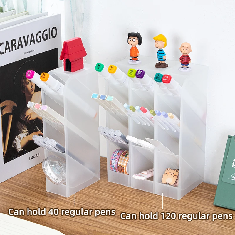 

Oblique Type transparent pen holder stationery Desktop Organizer Office Desk Pen Holder Pencil Makeup Brush Holder Pencil Holde