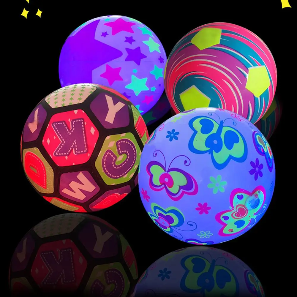 

Rubber Parent-child Sport Interactive Games Fitness Throwing Bouncy Balls Flashing Toy Luminous Ball Inflatable Toys