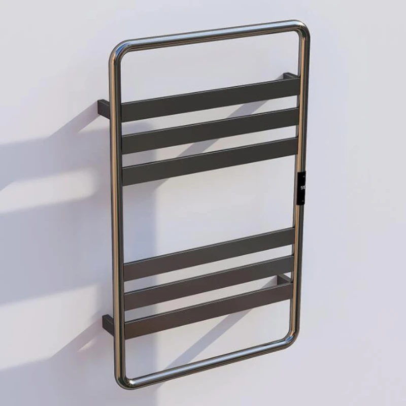 

Grey Stainless Steel Bathroom Drying Towel Racks Electric Heated Towel Rail Towel Warmer Heater