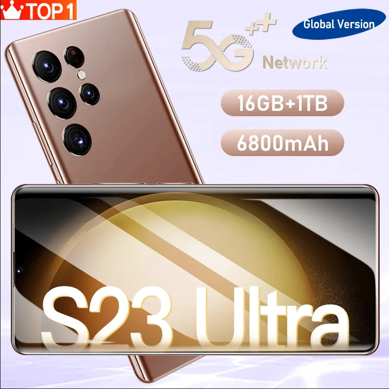 

New Brand S23 Ultra 5G Smartphone 7.3 Inch Full Screen Telephone 16GB+1TB 4G Mobile Phones Global Version Android 13 Cell Phone