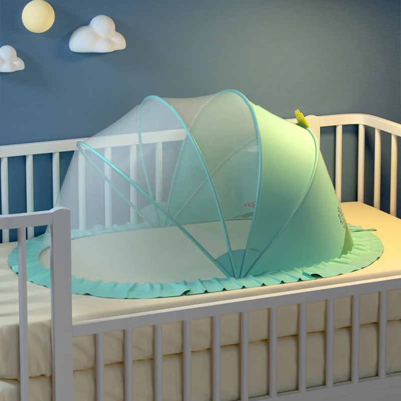 

Портативная Складная сетка от комаров для новорожденных, Полиэстеровая сетка для кроватки, занавеска от комаров для путешествий