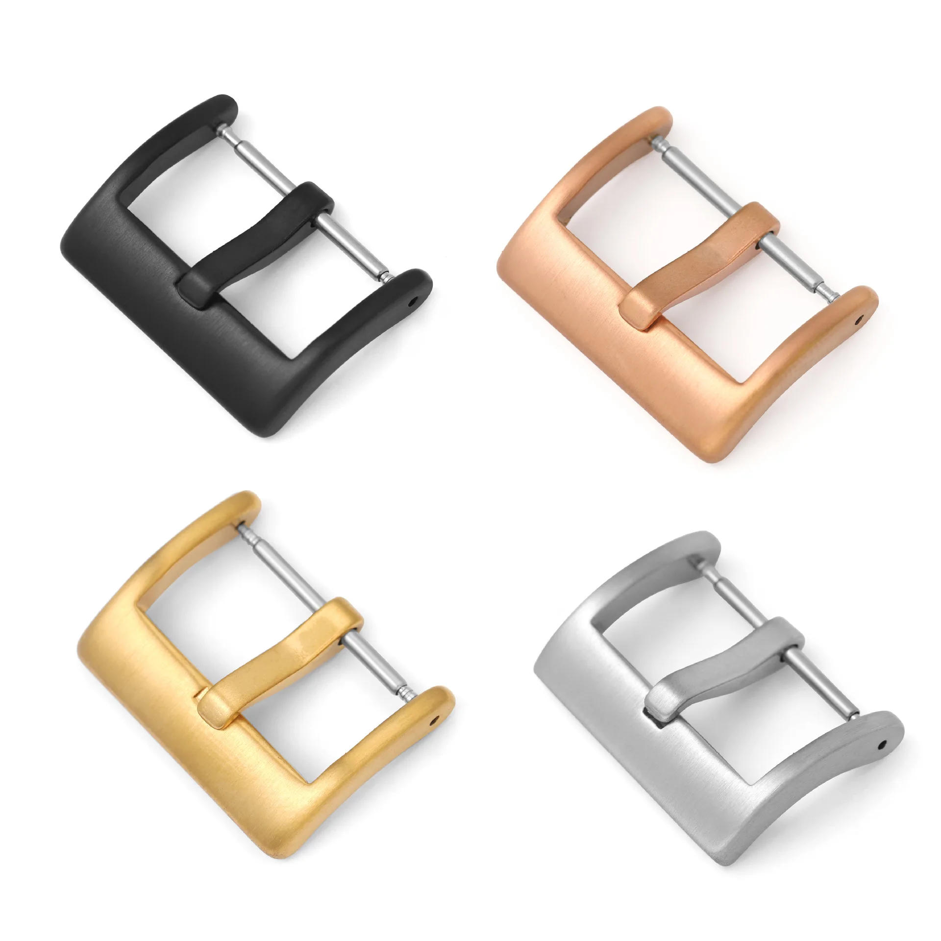 

304 Stainless Steel Watch Buckles Clasp 16mm 18mm 20mm 22mm Watchband Strap Buckles Accessories Silver Black Gold Rose Gold