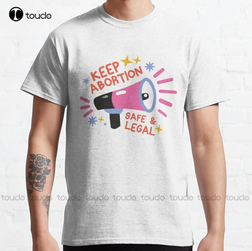 

Классическая безопасная и легальная футболка с надписью на прерывание беременности, Классическая футболка для мужчин, классический подаро...