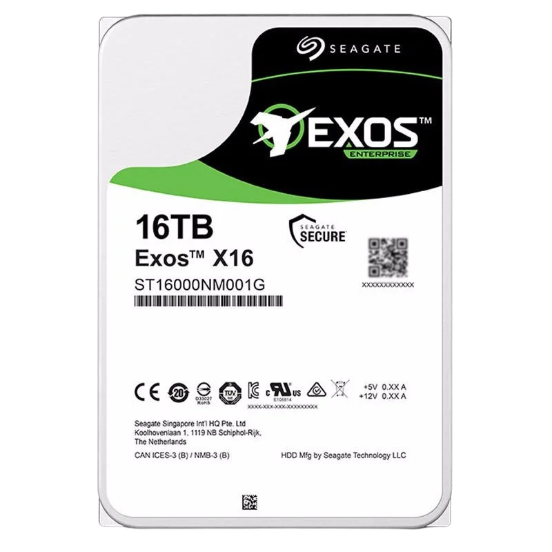 

Новый жесткий диск Seagate 16 Тб, HDD Exos X16 ST16000NM001G SATA 6 Гб/с, 7200 об/мин, 256 Мб кэш, 3,5 дюйма, 16T, жесткий диск для ПК с корпоративным сервером