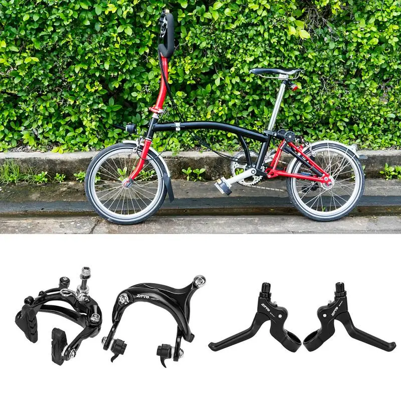 

Bike Brake Caliper Brake Lever Set Aluminum Alloy C Brake Shoes Caliper For For Cycling Bicycle Part