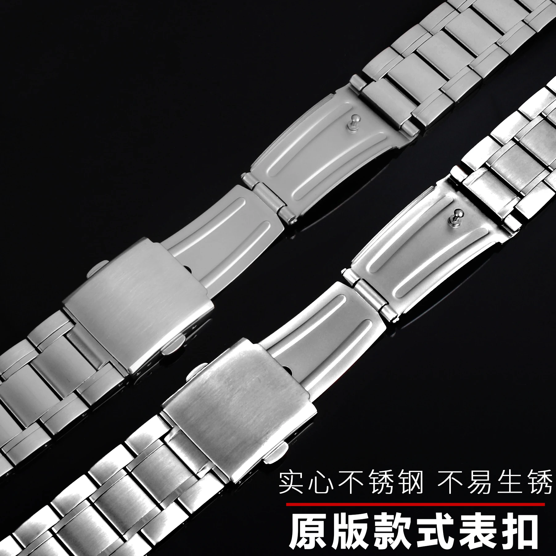 22mm Solid Curved End Strap for Casio MTP-1374 MTP-1375 Wrist Bracelet Top Quality Stainless Steel Watchband Metal Belt